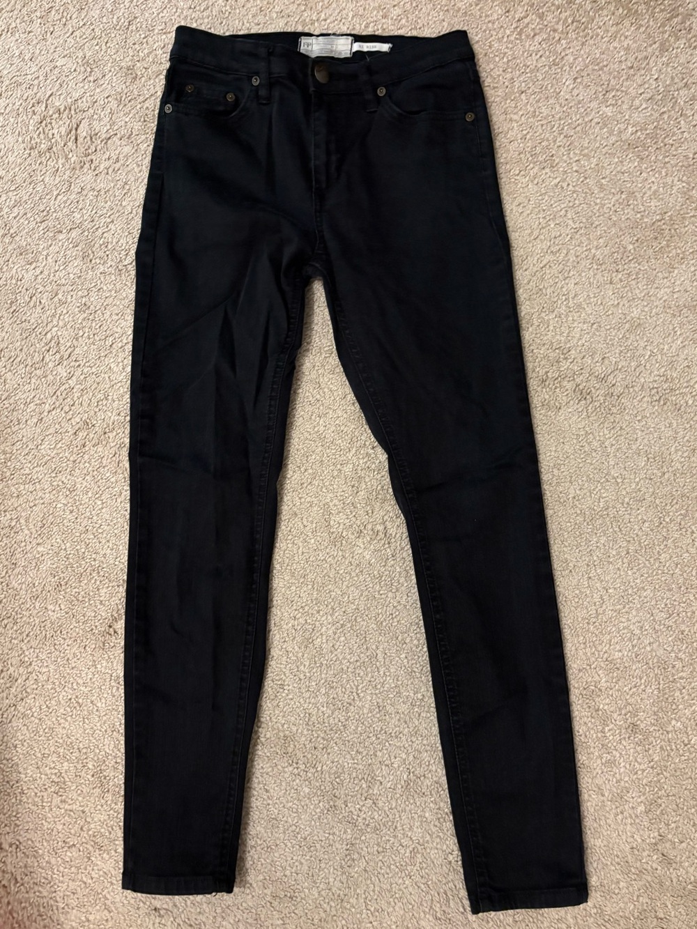 FREE PEOPLE SIZE 26 mid rise Black Women's Skinny Jeans